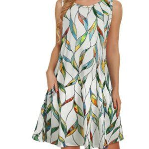 Women's Sleeveless T-shirt Dress With Pockets Size Medium NWOT